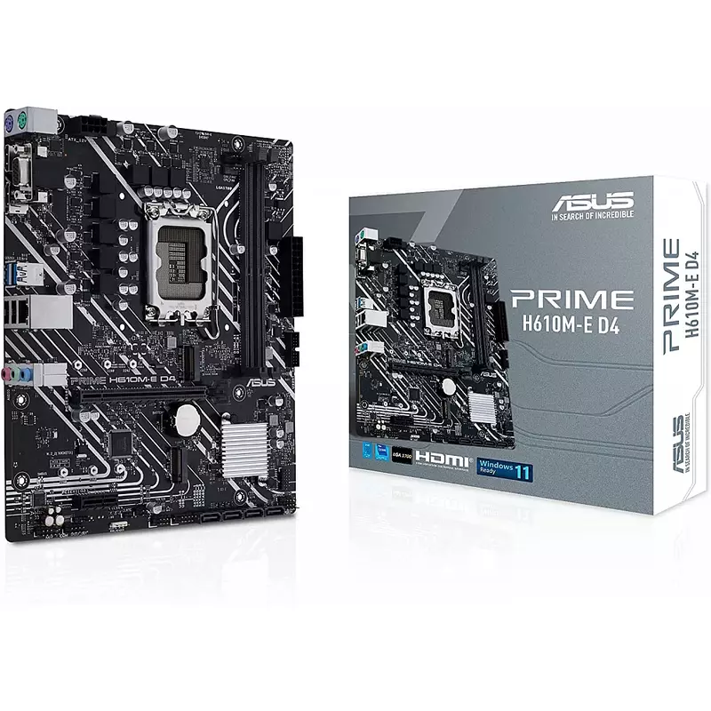 Asus PRIME H610M-E D4 Motherboard For Intel 12th Gen Processors - LGA1700 Socket