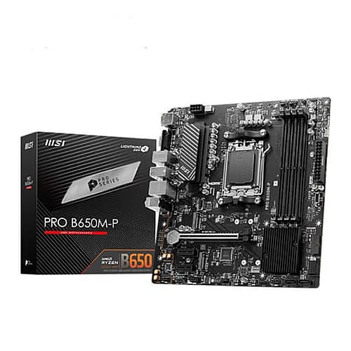 MSI Pro B650M-P M-ATX Motherboard – AM5 | DDR5 Support | PCIe 4.0 | 256GB Max Memory