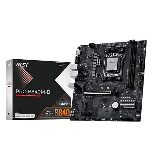 MSI Pro B840M-B DDR5 M-ATX Motherboard – AM5 | PCIe 4.0 | 128GB Memory Support