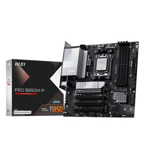 MSI PRO B850M-P Motherboard – AM5 | DDR5 | PCIe 5.0 | 5G LAN | Micro-ATX