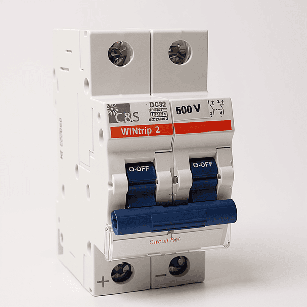 C&S 32A 2-Pole DC MCB – 500V Solar Application