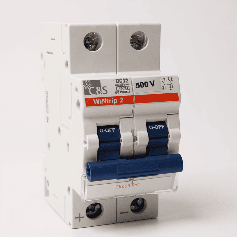 C&S 32A 2-Pole DC MCB – 500V Solar Application