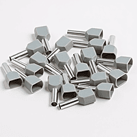 4 sq.mm Twin Insulated Ferrule GREY Pack of 10