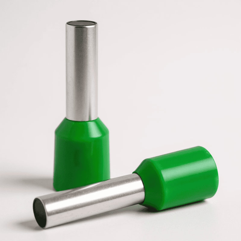 6 sq.mm Ferrule Copper Crimp Connector β Insulated Cord Pin End Terminal (Green) Pack of 10