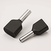 1.5 sq.mm Twin Insulated Ferrule (BLACK) Pack of 10