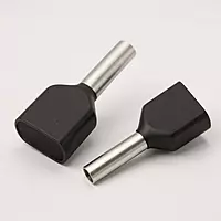 1.5 sq.mm Twin Insulated Ferrule (BLACK) Pack of 10