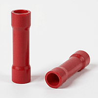 BV-1 Insulated Straight Butt Connector Electrical Wire Crimp Terminals (Pack of 10) RED for(.5 - 1.5 sqmm)