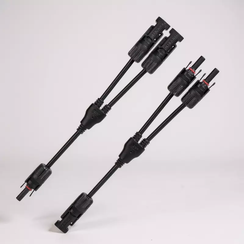 Solar Connectors Y 2 Branch Parallel Adapter  Plug for Solar Panels  (1 Pair )