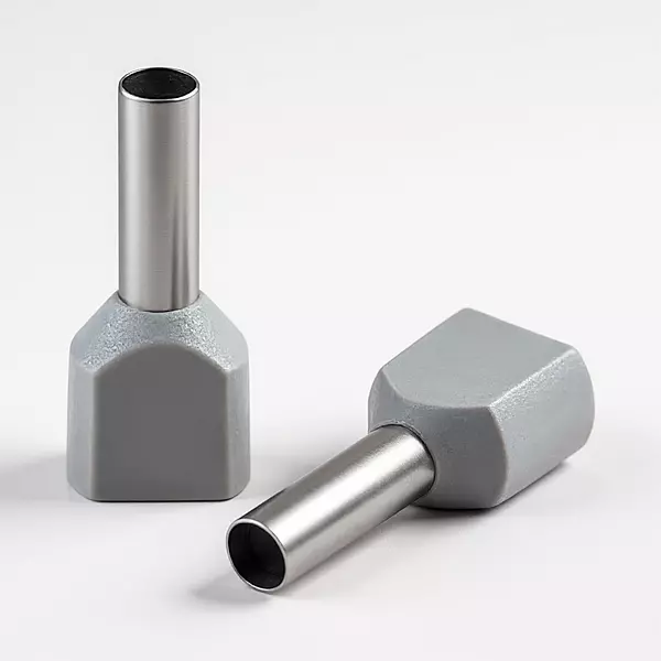 2.5 sq.mm Twin Insulated Ferrule (GREY) Pack of 10
