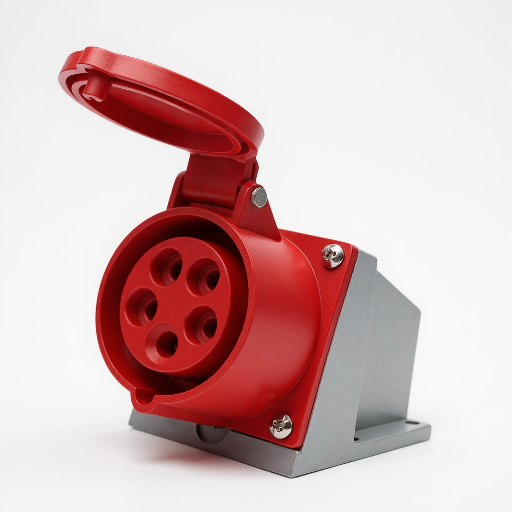32A Industrial Wall Mount Type Socket - 5 Pin