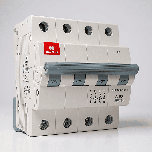 Havells 63A 4-Pole AC MCB – (C-Curve)