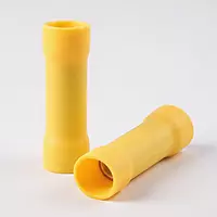 BV-5 Insulated Straight Butt Connector Electrical Wire Crimp Terminals (Pack of 10) Yellow for (4-6sqmm)