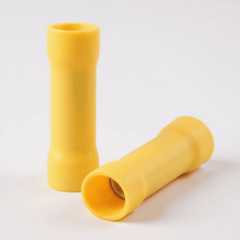 BV-5 Insulated Straight Butt Connector Electrical Wire Crimp Terminals (Pack of 10) Yellow for (4-6sqmm)
