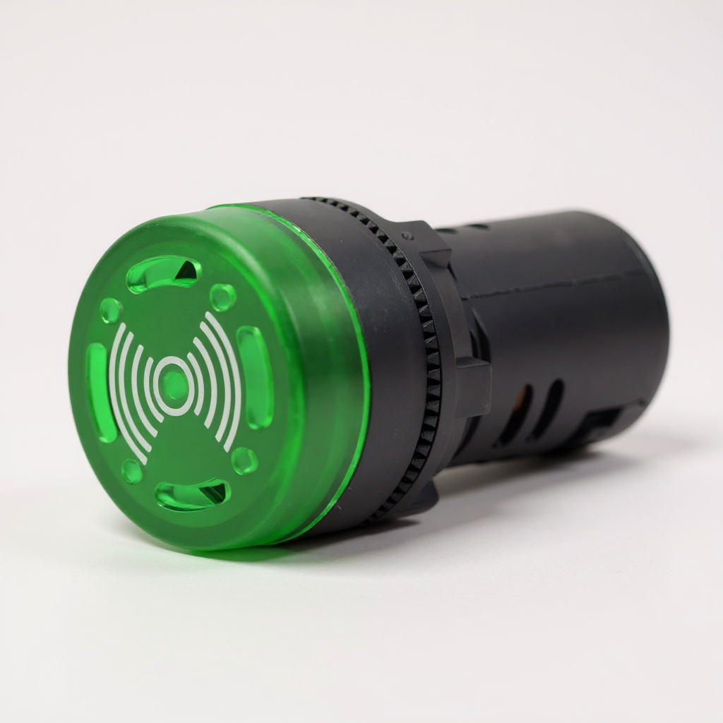 22.5mm Buzzer Illuminated Green