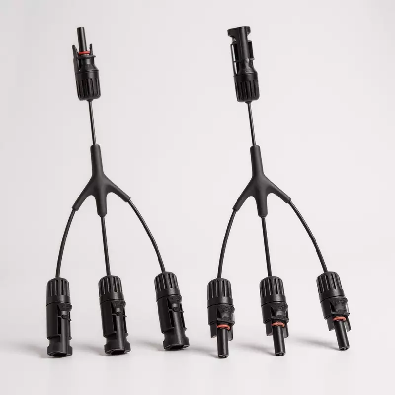 Solar Connectors Y 3 Branch Parallel Adapter  Plug for Solar Panels  (1 Pair )