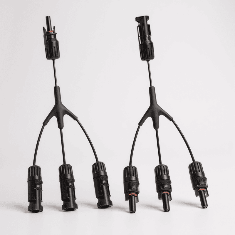 Solar Connectors Y 3 Branch Parallel Adapter  Plug for Solar Panels  (1 Pair )