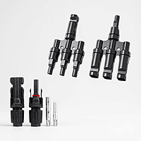 MC4 Branch 3 in 1 T3 Connector with Solar MC4 Connector (1+1 Pair)