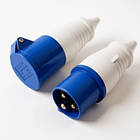 16A Industrial Straight Plug & Socket Set Straight - 3 Pin