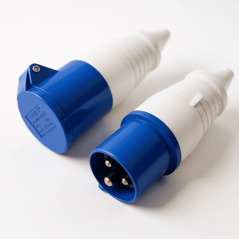 16A Industrial Straight Plug & Socket Set Straight - 3 Pin