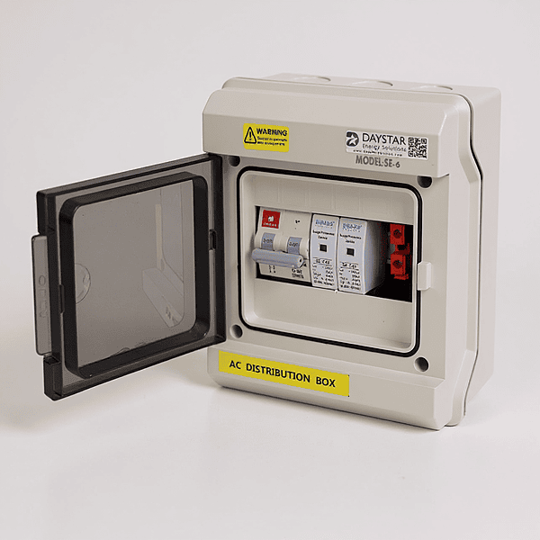 Premium Waterproof IP66 ACDB Single Phase Inbuilt AC MCB 32A, AC SPD 320V For 1kW - 7kW (1Ph 32A IND)