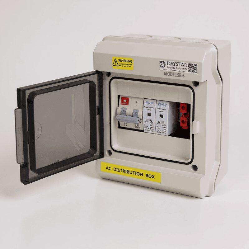 Premium Waterproof IP66 ACDB Single Phase Inbuilt AC MCB 32A, AC SPD 320V For 1kW - 7kW (1Ph 32A IND)