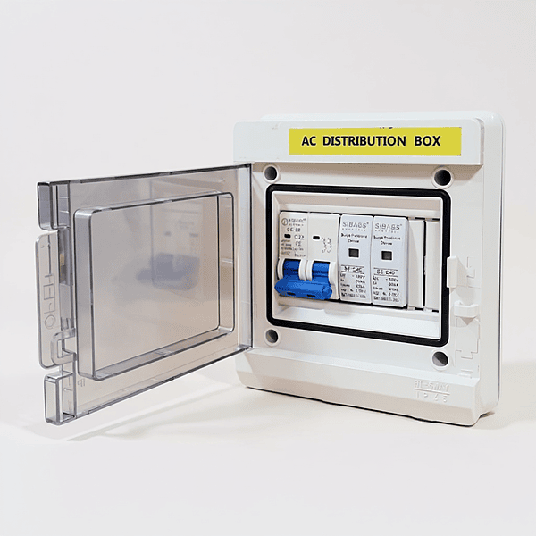 WaterShield IP66 ACDB Single Phase Inbuilt AC MCB 32A, AC SPD 320V