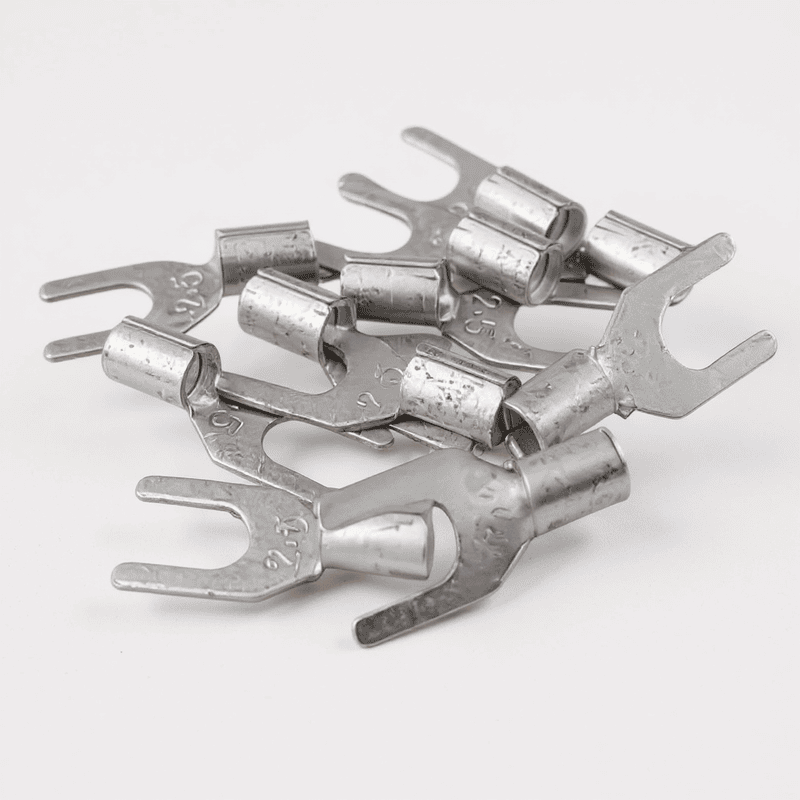 2.5 sq mm Cable Connector Lug Non Insulated Fork Crimp Terminal - 1 Nos | HF-7251