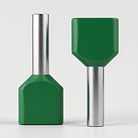 6 sq.mm Twin Insulated Ferrule (GREEN) Pack of 10