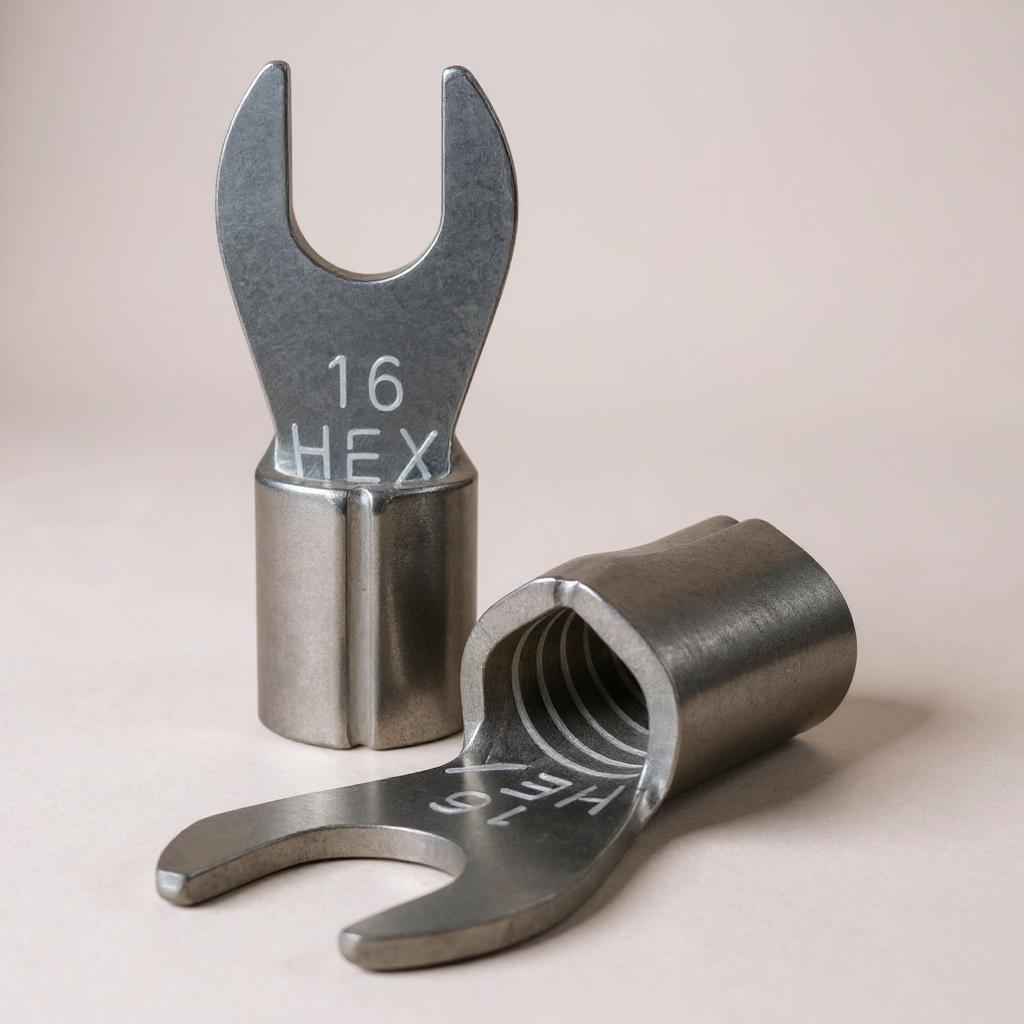 16 sq.mm Copper Ring Fork (U - CUT) Terminal End Lugs - 1 Nos/ HU-7871