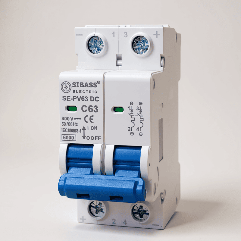 Sibass 63A 2-Pole DC MCB β 500V