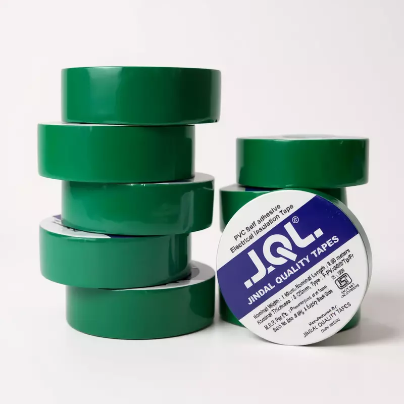 Jindal PVC Electrical Insulation Tape – Pack of 10 (Green)