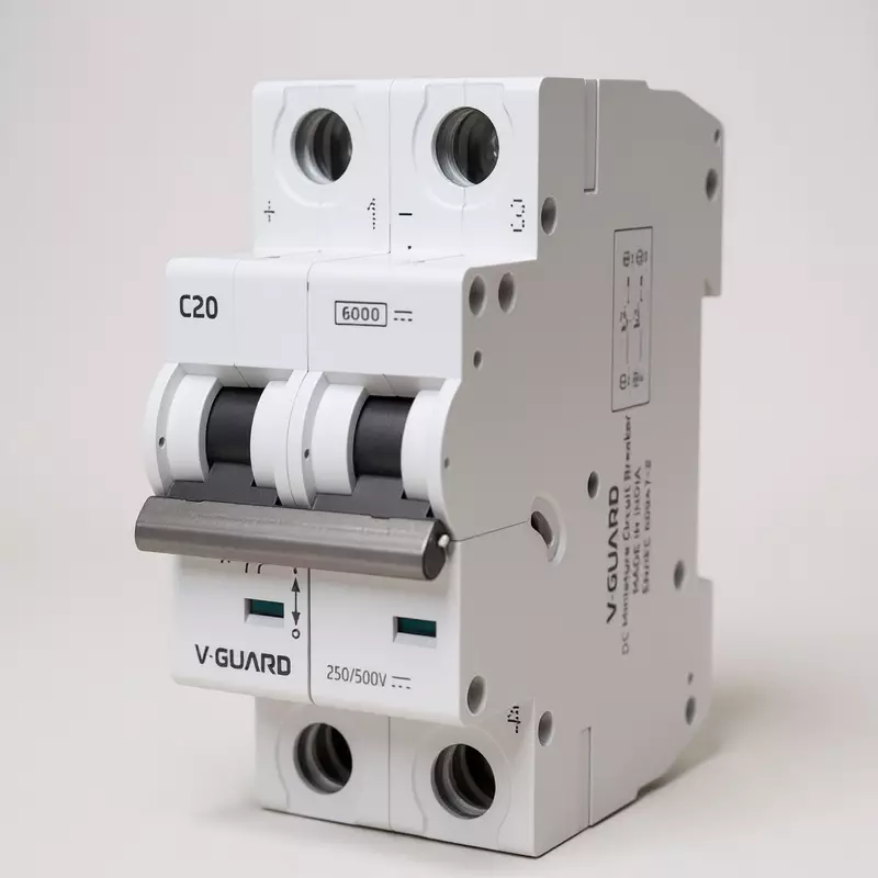 V-Guard 32A 2-Pole DC MCB – 500V Solar Application