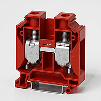 25 sqmm TERMINAL BLOCK POLYMIDE RED WITH END PLATE-FTS25P