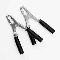 100 AMP Heavy Duty Crocodile Battery Clamp Jumper Cable Clamp (Set of 2 Black)