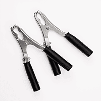 100 AMP Heavy Duty Crocodile Battery Clamp Jumper Cable Clamp (Set of 2 Black)