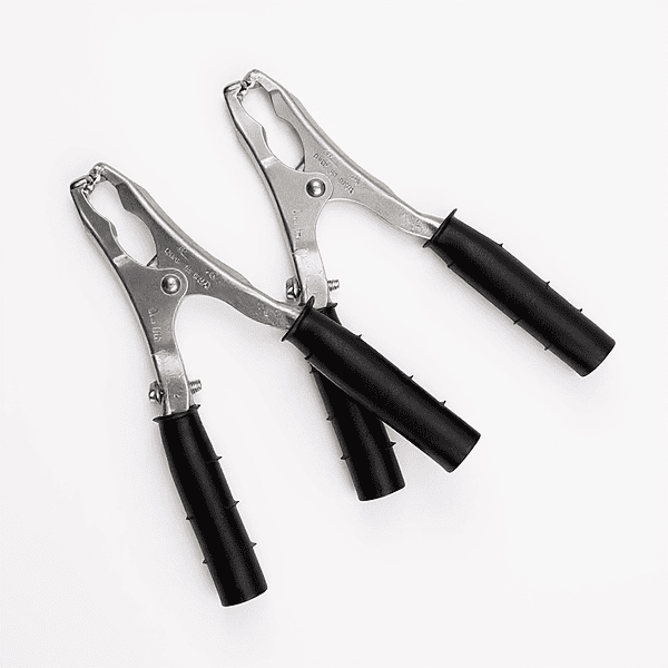 100 AMP Heavy Duty Crocodile Battery Clamp Jumper Cable Clamp (Set of 2 Black)