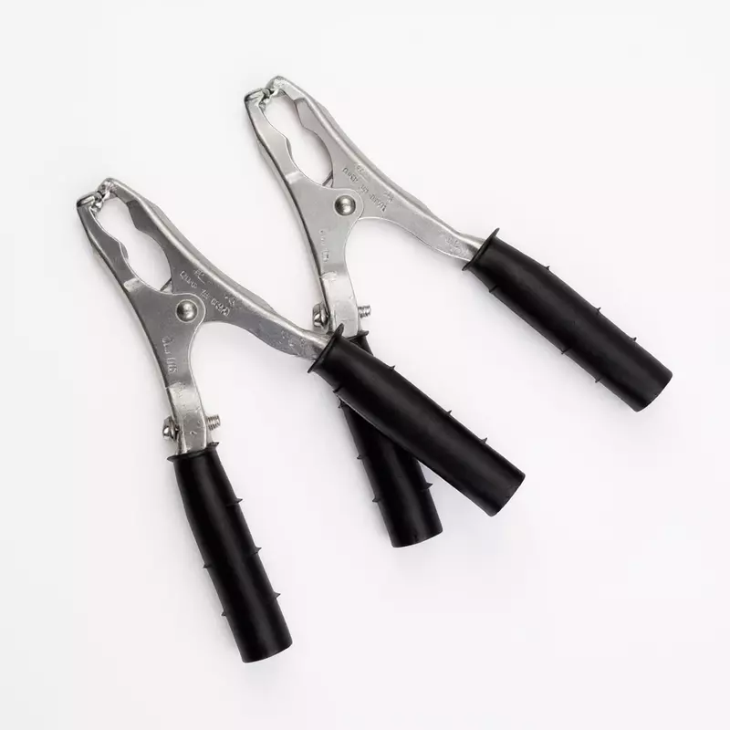 100 AMP Heavy Duty Crocodile Battery Clamp Jumper Cable Clamp (Set of 2 Black)