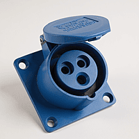 16A Industrial Panel Mount Type Socket - 3 Pin