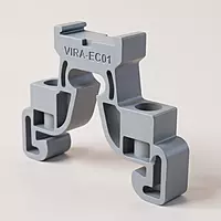 2 Contact Polymide End Clamp / Stopper for 35 mm Channel | ECP-2
