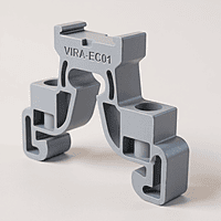 2 Contact Polymide End Clamp / Stopper for 35 mm Channel | ECP-2