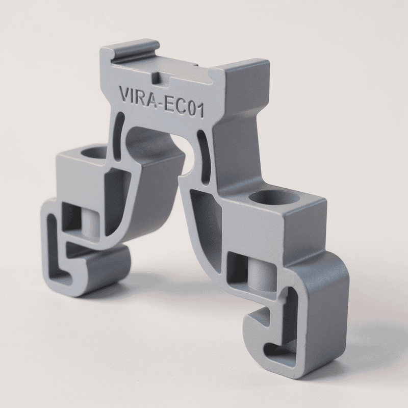 2 Contact Polymide End Clamp / Stopper for 35 mm Channel | ECP-2