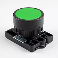 22.5mm Plastic Push Button Green