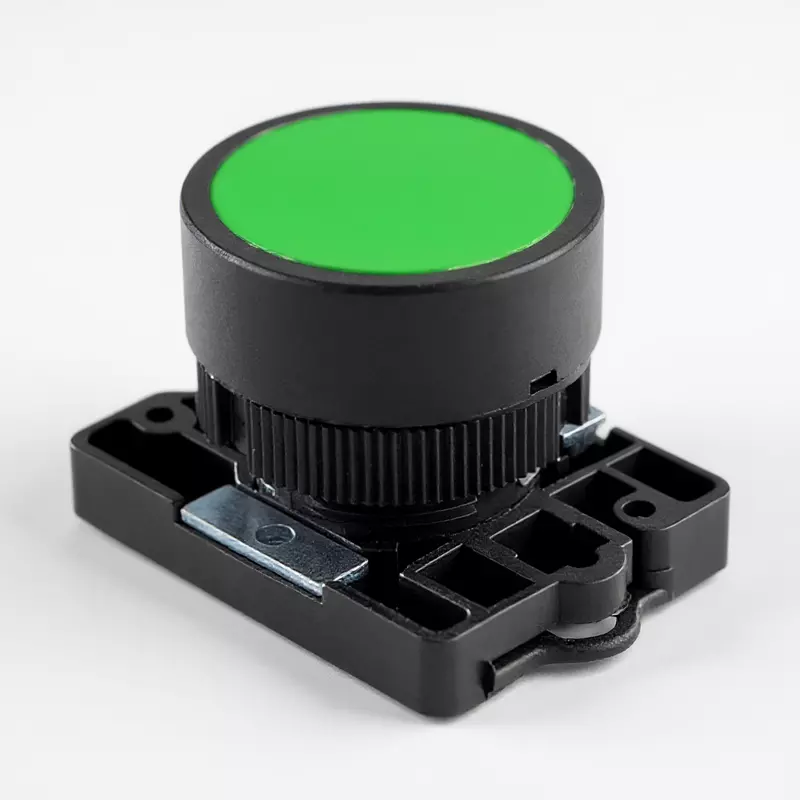 22.5mm Plastic Push Button Green