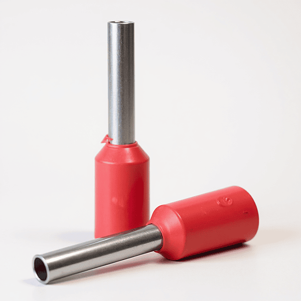 1 sq.mm Ferrule Copper Crimp Connector – Insulated Cord Pin End Terminal (Red) Pack of 10