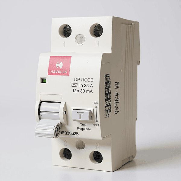 Havells 25A/30mA Single-Phase 2-Pole RCCB