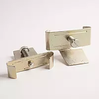Metal DIN Rail Mount Terminal Blocks End Stopper Screw Type Clamp (2 qty)