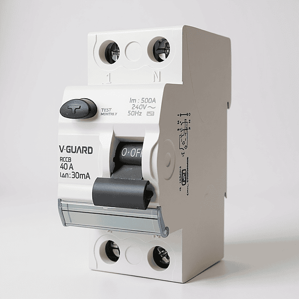 V-Guard - 40A/30mA Single-Phase 2-Pole RCCB