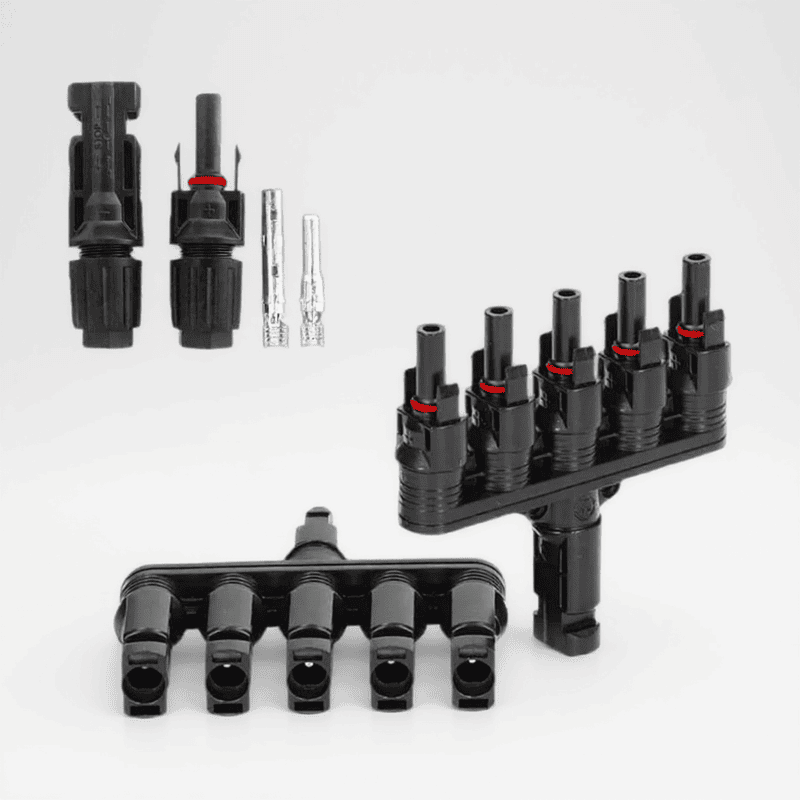 MC4 Branch 5 in 1 T5 Connector with Solar MC4 Connector (1+1 Pair)