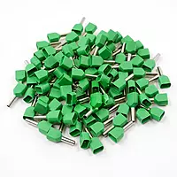 6 sq.mm Twin Insulated Ferrule (GREEN) Pack of 10