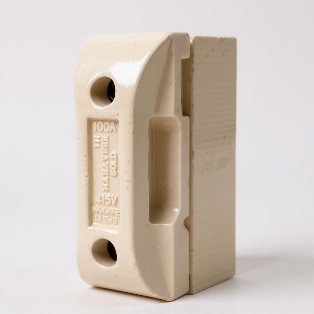 100 Amp KitKat Fuse Porcelain Brass